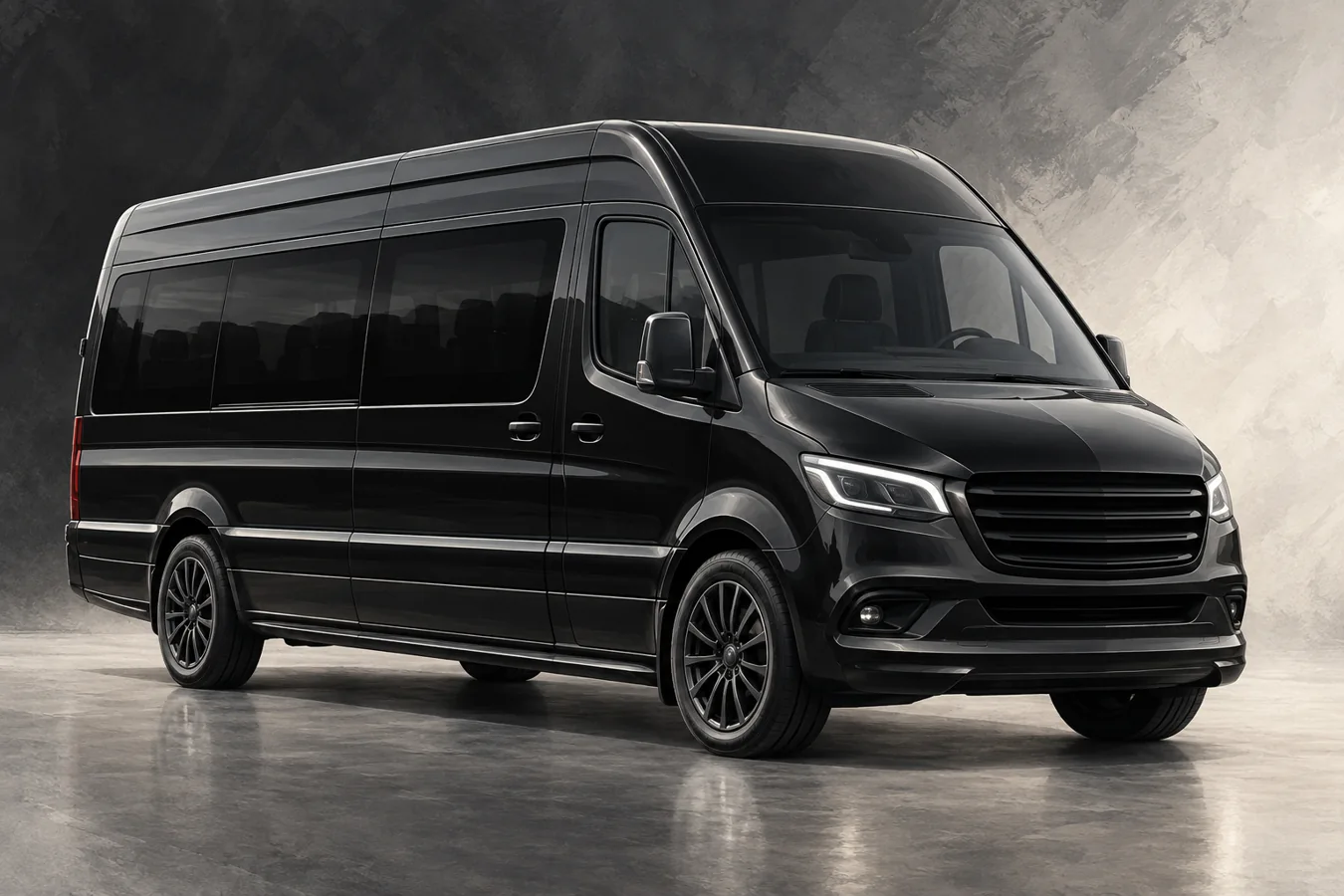 Illustration of a generic executive sprinter van vehicle